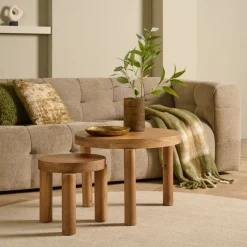 Salontafel Caen Naturel - set 2 stuks