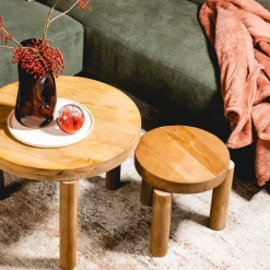 Salontafel Caen Naturel - set 2 stuks