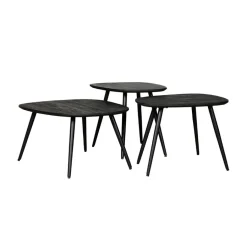 Salontafel Comporta Zwart - set 3 stuks