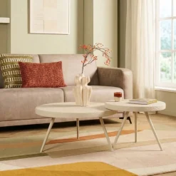 Salontafel Cordes Wit - set 2 stuks