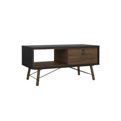Salontafel Denver Zwart / Walnoot - 102x48 cm