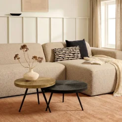 Salontafel Foti  Zwart / Brons- set 2 stuks