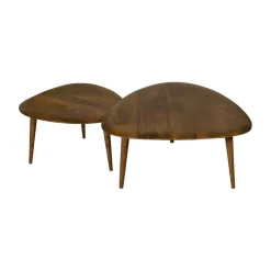 Salontafel Lombok Honingbruin -  set 2 stuks