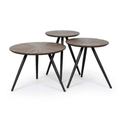 Salontafel Meti Bruin - set 3 stuks