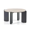 Salontafel Mosly Beige / Zwart - Ø 80 cm