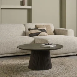 Salontafel Viktor Donkerbruin - Ø 80 cm