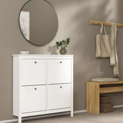 Schoenenkast Dallas Wit - 103x103x25 cm