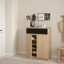 Schoenenkast Luna Eiken - 81x112x40 cm