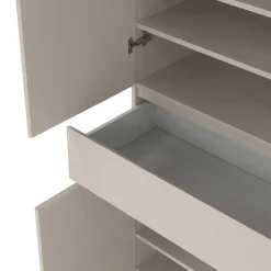 Schoenenkast Luna Taupe - 81x192x40 cm