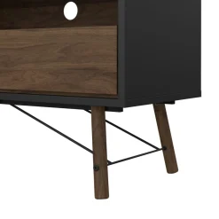 TV-meubel Denver Zwart / Walnoot - 150x60x40 cm