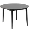 Uitschuifbare Eettafel Saga Zwart - 115/154x115 cm