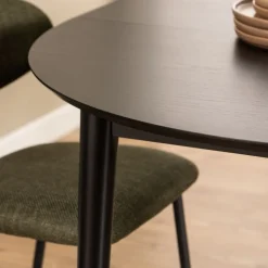 Uitschuifbare Eettafel Saga Zwart - 115/154x115 cm