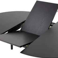 Uitschuifbare Eettafel Saga Zwart - 115/154x115 cm