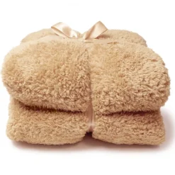 Unique Living Plaid Teddy Lichtbruin - 150x200 cm