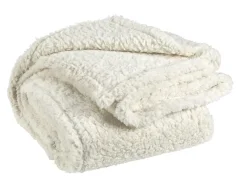 Unique Living Plaid Teddy Ivoor - 150x200 cm