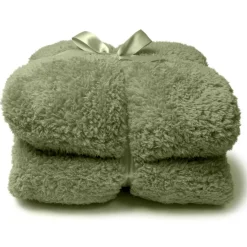 Unique Living Plaid Teddy Groen - 150x200 cm