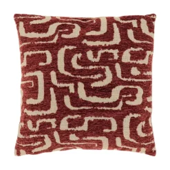 Unique Living Sierkussen Liam Rood/Bruin - 45x45 cm