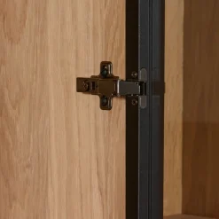 Vitrinekast Chester Zwart - 205x214x40 cm