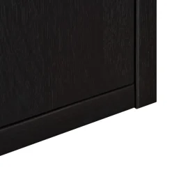 Vitrinekast Chester Zwart - 205x214x40 cm