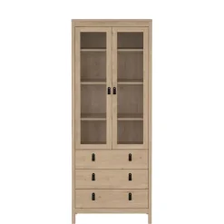 Vitrinekast Dallas Eiken - 79x199x33 cm