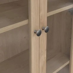 Vitrinekast Dallas Eiken - 79x199x33 cm