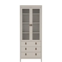 Vitrinekast Dallas Taupe - 79x199x33 cm
