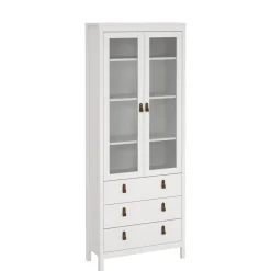 Vitrinekast Dallas Wit - 79x199x33 cm