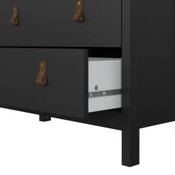 Vitrinekast Dallas Zwart - 79x199x33 cm