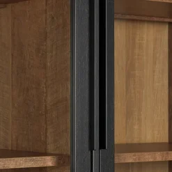 Vitrinekast Zwanenburg Zwart - 125x212x48 cm