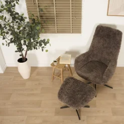 Voetenbank Cardigan Bruin