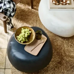 VTwonen Bijzettafel Pebble Antraciet - 50x50 cm