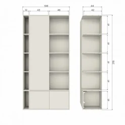 VTwonen Wandkast Settle Down Dust - 108x218x44 cm