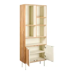 Wandkast Doble Naturel / Crème - 85x210x40 cm