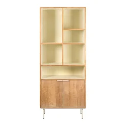 Wandkast Doble Naturel / Crème - 85x210x40 cm