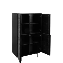 Wandkast Elvas Zwart - 90x160x45 cm