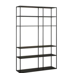 Wandkast Lennard Zwart - 120x195x35 cm