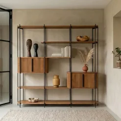 Wandkast Rego Bruin - 210x210x39 cm