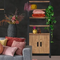 Wandkast Tilburg Naturel - 82x200x45 cm