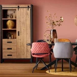 Wandkast Tilburg Naturel - 109x190x45 cm