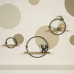 Wandrek Aurano Mango / Zwart - Ø 45 cm