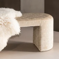 WOOOD Bank Jacob Beige - 130x46 cm