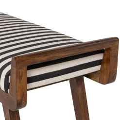 WOOOD Bank Valo Zwart / Wit - 157x43 cm