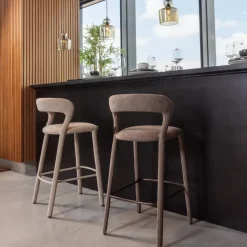 WOOOD Barkruk Noble Taupe