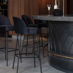 WOOOD Barkruk Vogue Zwart - 80 cm