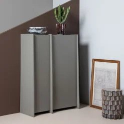 WOOOD Bijzettafel Axu Grijsblauw - Ø 35 cm