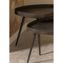 WOOOD Bijzettafel Crude Brons - set 2 stuks