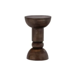 WOOOD Bijzettafel Emel Donkerbruin - Ø 46 cm