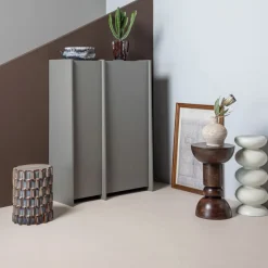 WOOOD Bijzettafel Emel Donkerbruin - Ø 46 cm