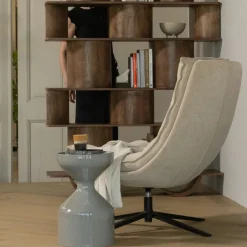 WOOOD Bijzettafel Floyd Grijs - Ø 30 cm