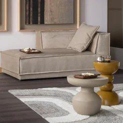 WOOOD Bijzettafel Miel Honinggeel - Ø 35 cm